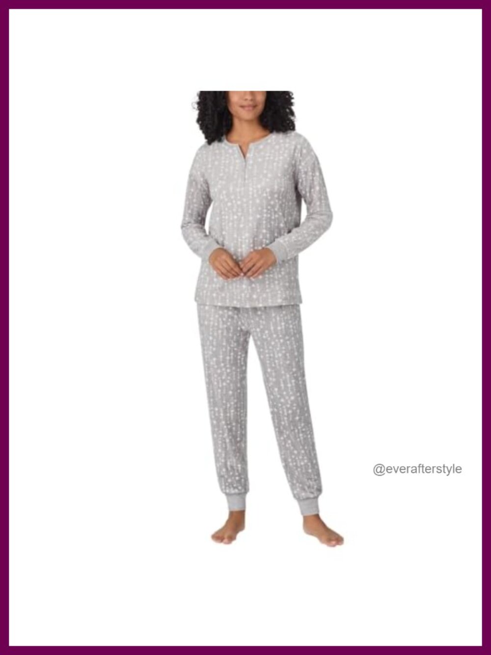 Nautica Women's 2-Piece Silky Fleece Pajama Set Long Sleeve